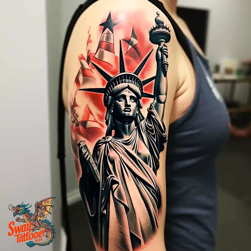 50 Statue of Liberty Tattoo Design Ideas: Iconic Ink 8 statue of liberty tattoo
