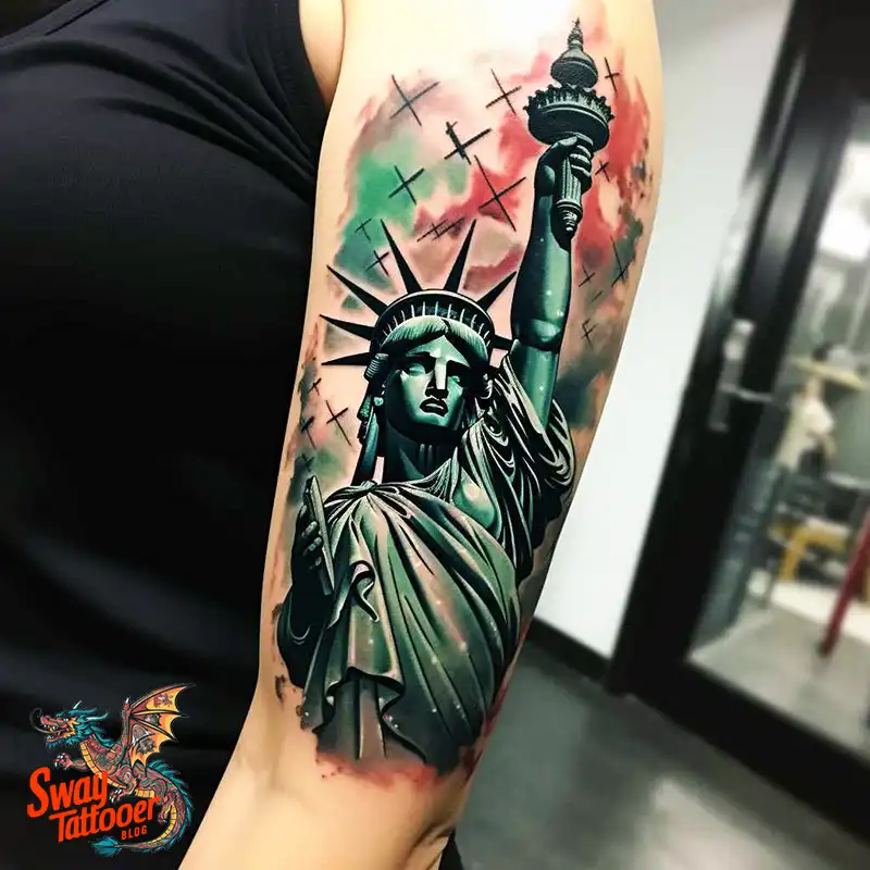 50 Statue of Liberty Tattoo Design Ideas: Iconic Ink 7 statue of liberty tattoo
