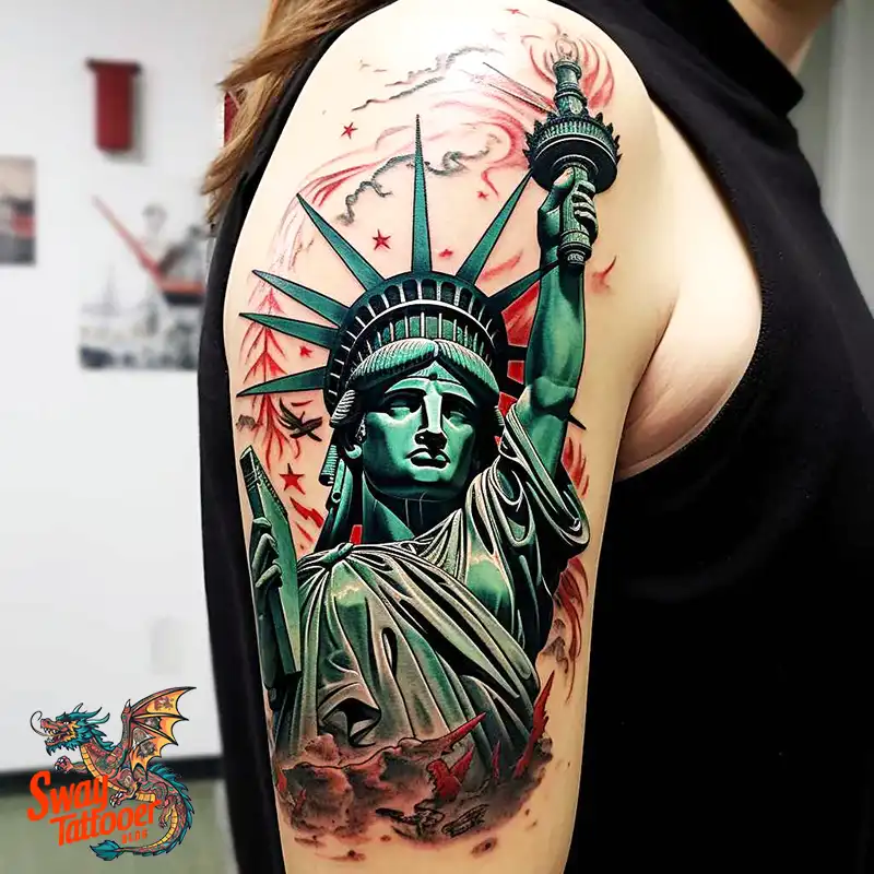 50 Statue of Liberty Tattoo Design Ideas: Iconic Ink 2 statue of liberty tattoo