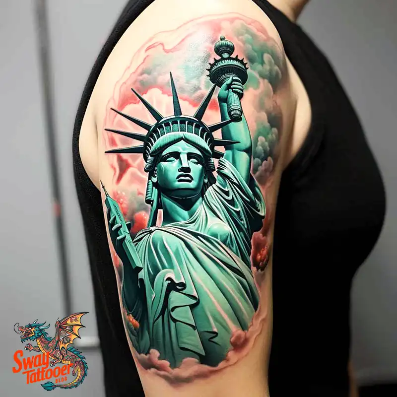 50 Statue of Liberty Tattoo Design Ideas: Iconic Ink 1 statue of liberty tattoo