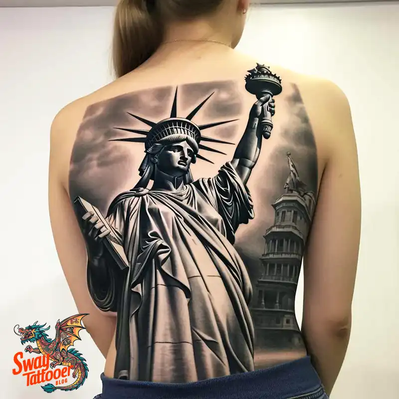 50 Statue of Liberty Tattoo Design Ideas: Iconic Ink 41 statue of liberty tattoo