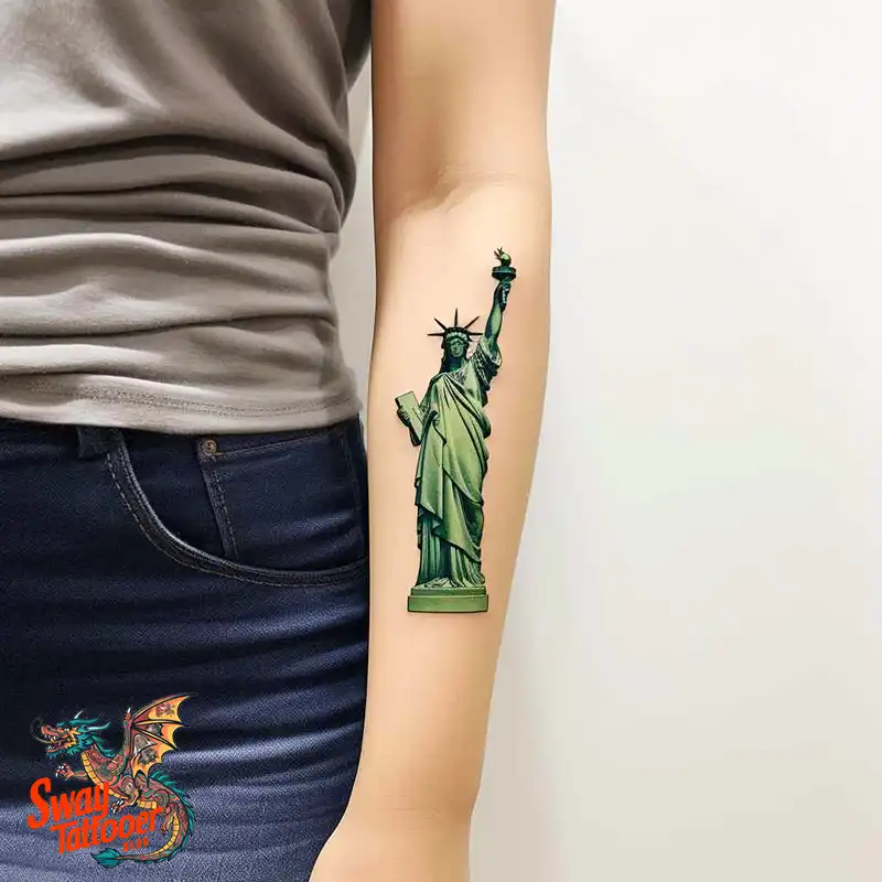 50 Statue of Liberty Tattoo Design Ideas: Iconic Ink 42 statue of liberty tattoo