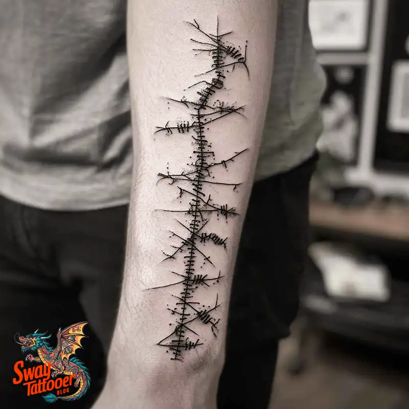 120 Stitches Tattoo Design Ideas: Art of Self-Expression 108 stitches tattoo