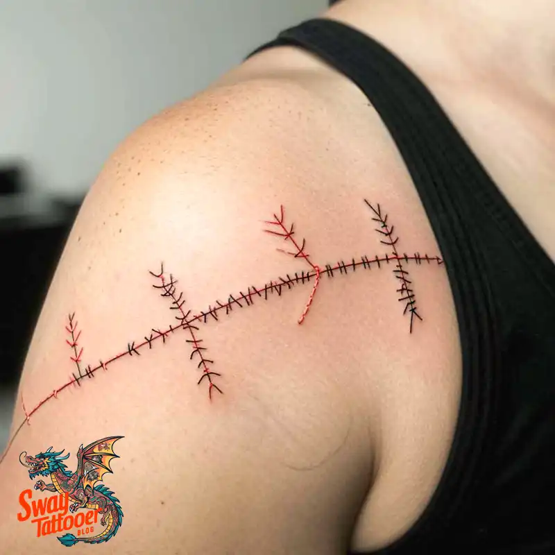 120 Stitches Tattoo Design Ideas: Art of Self-Expression 1 stitches tattoo