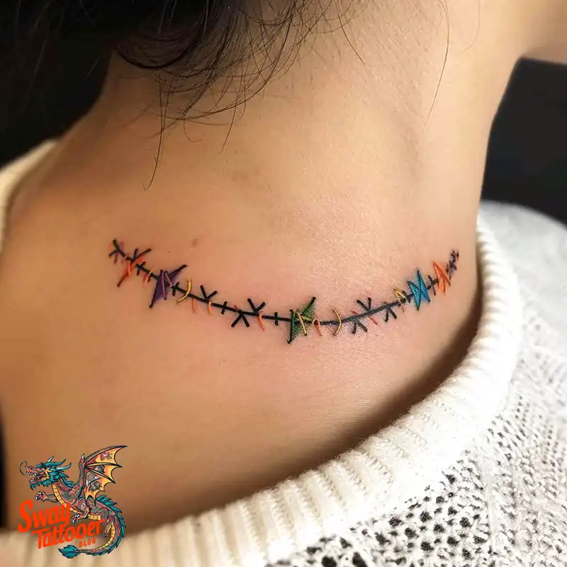 120 Stitches Tattoo Design Ideas: Art of Self-Expression 72 stitches tattoo