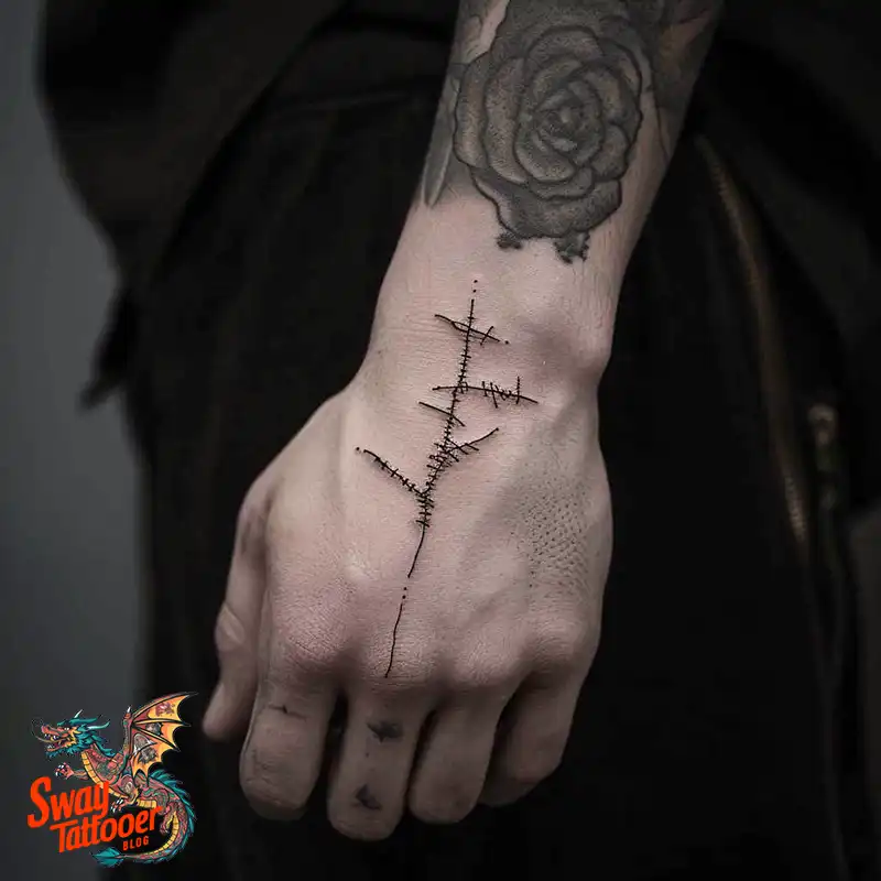 120 Stitches Tattoo Design Ideas: Art of Self-Expression 45 stitches tattoo