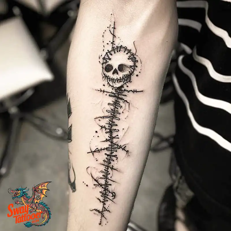 120 Stitches Tattoo Design Ideas: Art of Self-Expression 106 stitches tattoo