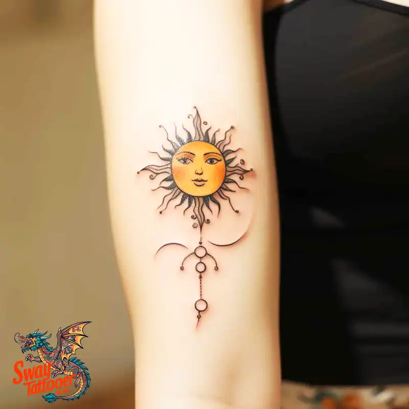 55 Sun Tattoo Design Ideas: Radiate Your Personality 38 sun tattoo
