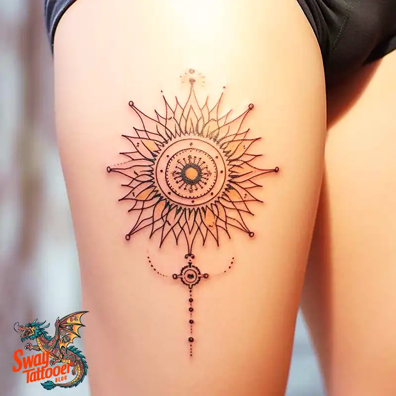 55 Sun Tattoo Design Ideas: Radiate Your Personality 34 sun tattoo