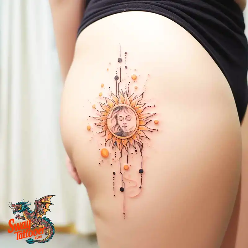 55 Sun Tattoo Design Ideas: Radiate Your Personality 32 sun tattoo