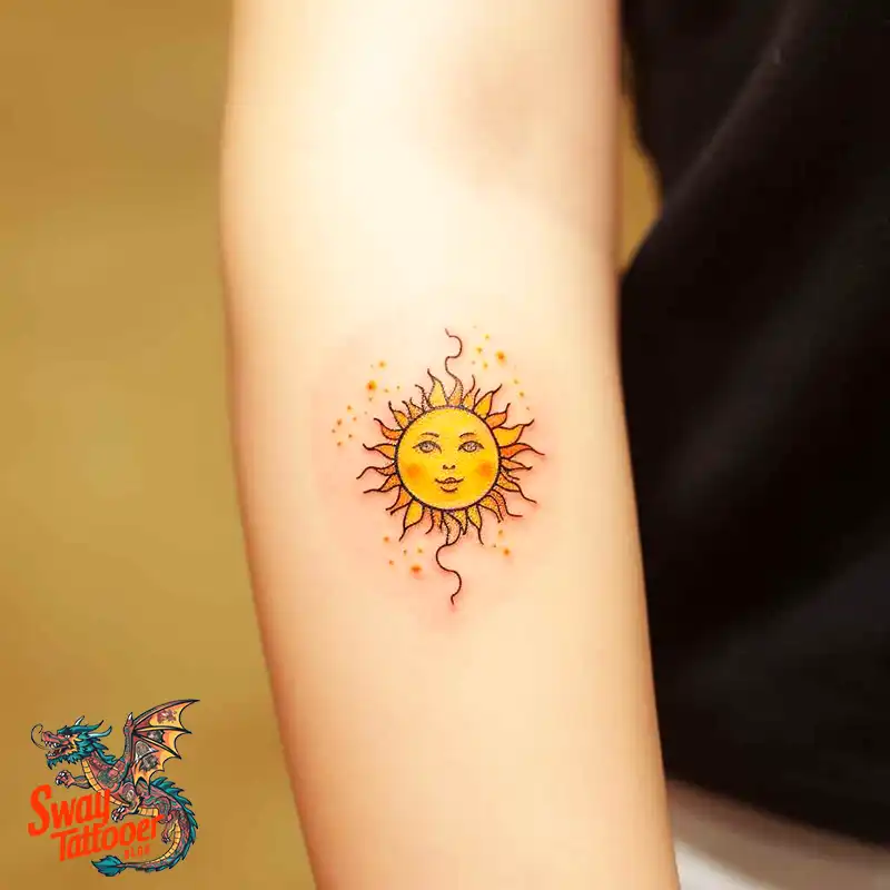 55 Sun Tattoo Design Ideas: Radiate Your Personality 31 sun tattoo