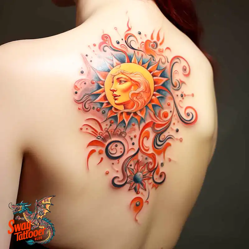 55 Sun Tattoo Design Ideas: Radiate Your Personality 27 sun tattoo