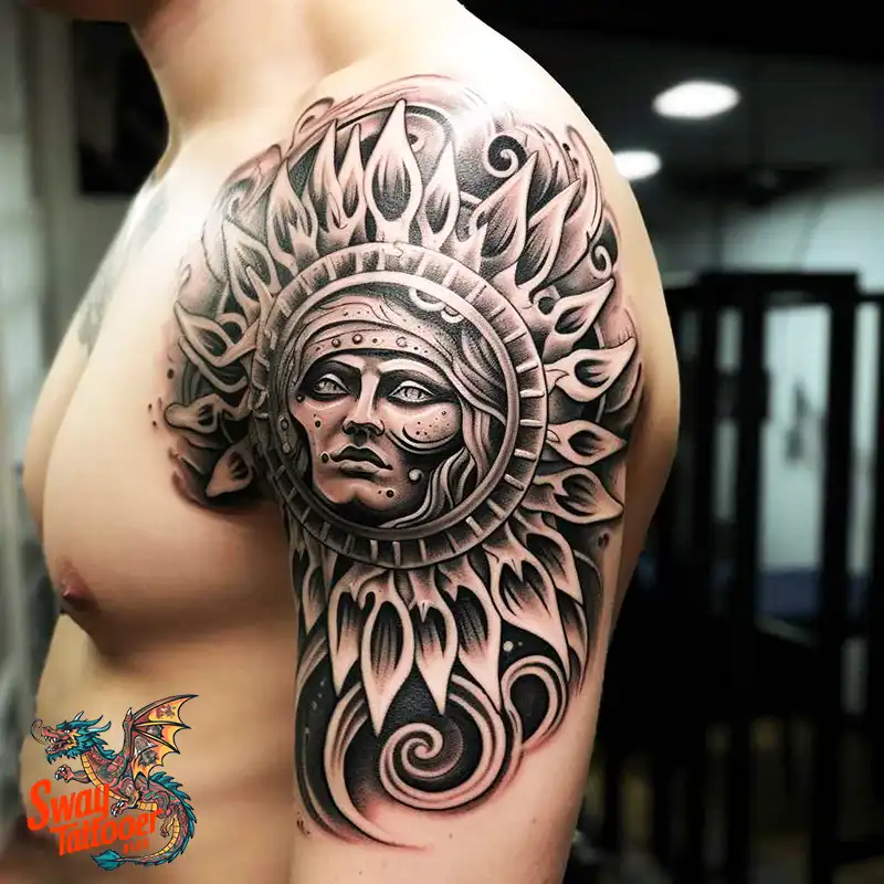 55 Sun Tattoo Design Ideas: Radiate Your Personality 53 sun tattoo