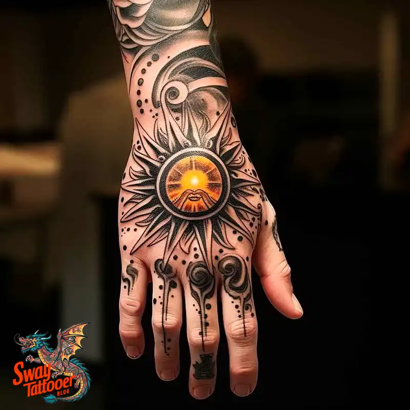 55 Sun Tattoo Design Ideas: Radiate Your Personality 21 sun tattoo