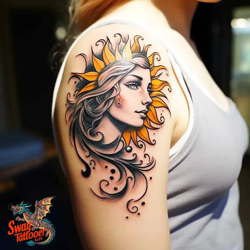 55 Sun Tattoo Design Ideas: Radiate Your Personality 18 sun tattoo