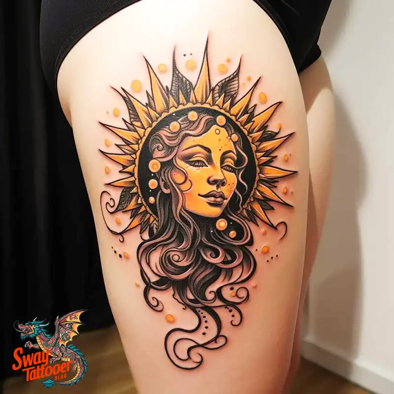 55 Sun Tattoo Design Ideas: Radiate Your Personality 17 sun tattoo