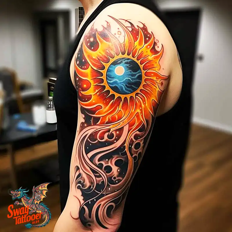 55 Sun Tattoo Design Ideas: Radiate Your Personality 15 sun tattoo