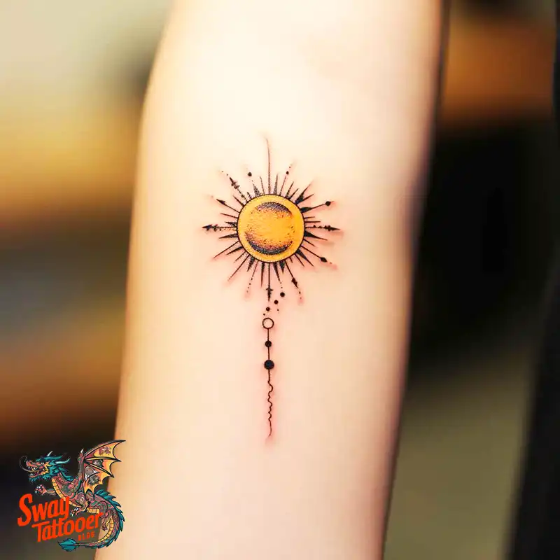 55 Sun Tattoo Design Ideas: Radiate Your Personality 12 sun tattoo