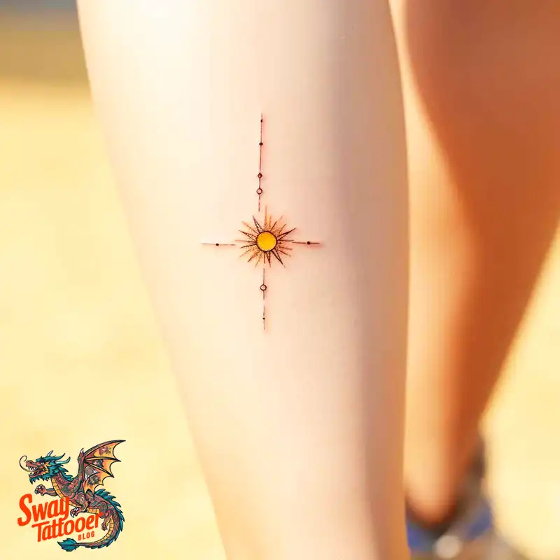 55 Sun Tattoo Design Ideas: Radiate Your Personality 8 sun tattoo