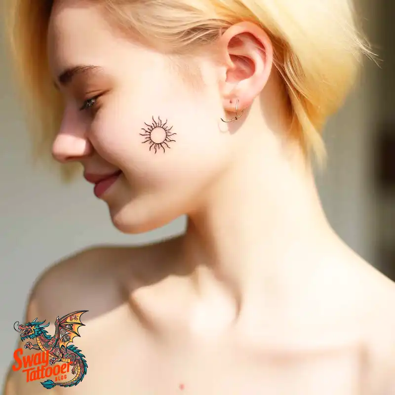 55 Sun Tattoo Design Ideas: Radiate Your Personality 4 sun tattoo