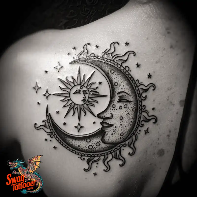 120 Sun and Moon Tattoo Design Ideas: Beauty and Symbolism 120 sun and moon tattoo