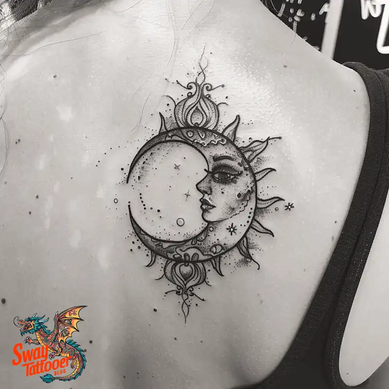 120 Sun and Moon Tattoo Design Ideas: Beauty and Symbolism 110 sun and moon tattoo