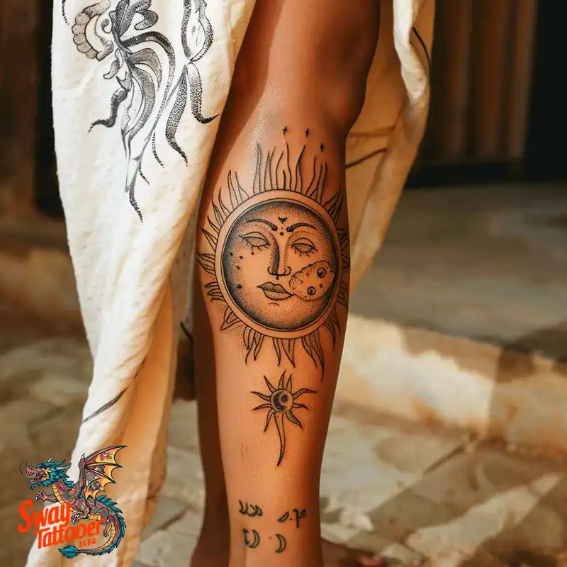 120 Sun and Moon Tattoo Design Ideas: Beauty and Symbolism 18 sun and moon tattoo