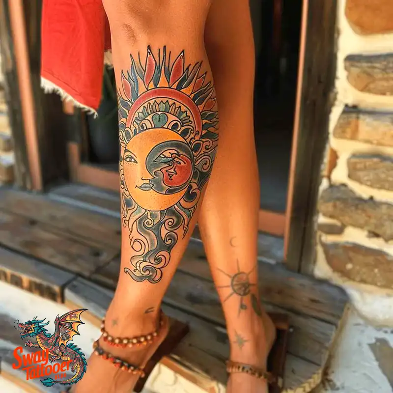 120 Sun and Moon Tattoo Design Ideas: Beauty and Symbolism 17 sun and moon tattoo