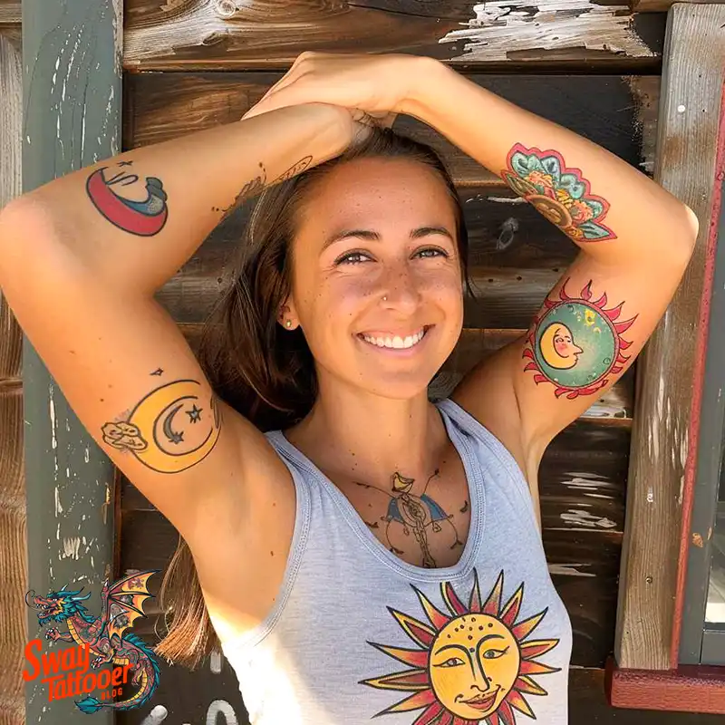 120 Sun and Moon Tattoo Design Ideas: Beauty and Symbolism 9 sun and moon tattoo