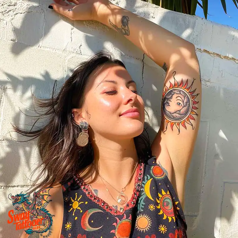120 Sun and Moon Tattoo Design Ideas: Beauty and Symbolism 7 sun and moon tattoo