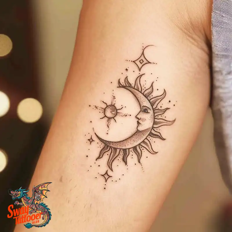 120 Sun and Moon Tattoo Design Ideas: Beauty and Symbolism 99 sun and moon tattoo