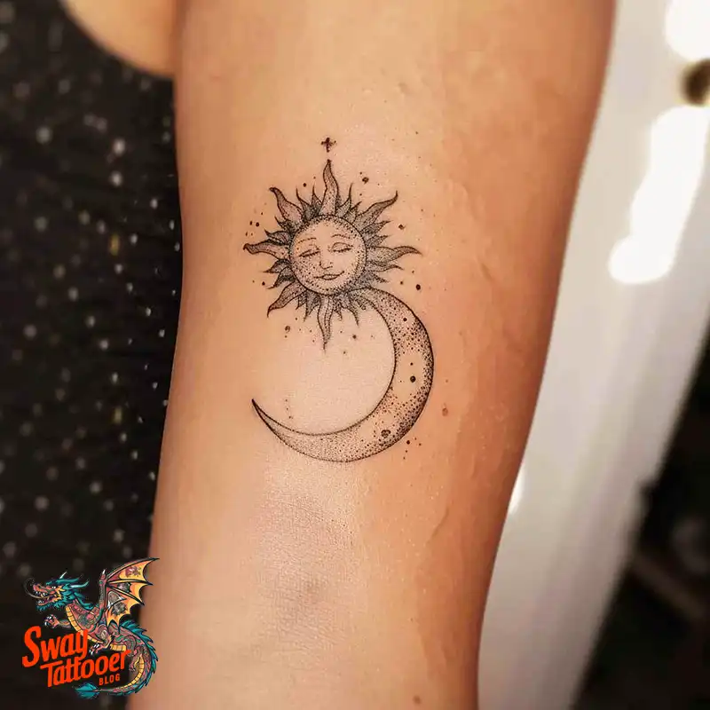 120 Sun and Moon Tattoo Design Ideas: Beauty and Symbolism 96 sun and moon tattoo