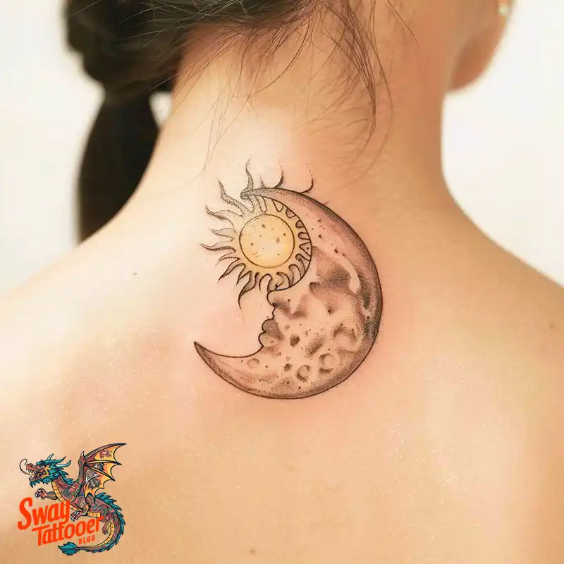 120 Sun and Moon Tattoo Design Ideas: Beauty and Symbolism 89 sun and moon tattoo