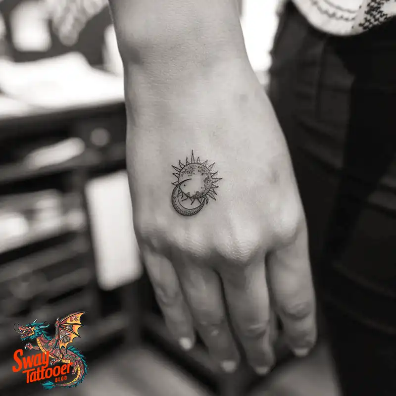 120 Sun and Moon Tattoo Design Ideas: Beauty and Symbolism 85 sun and moon tattoo