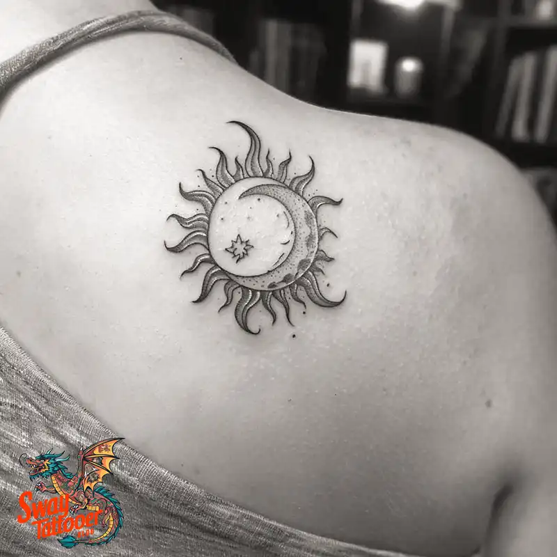 120 Sun and Moon Tattoo Design Ideas: Beauty and Symbolism 80 sun and moon tattoo