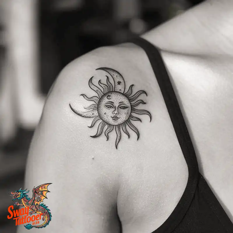 120 Sun and Moon Tattoo Design Ideas: Beauty and Symbolism 78 sun and moon tattoo
