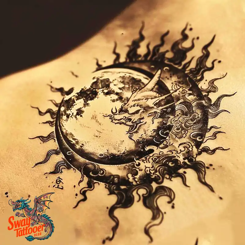 120 Sun and Moon Tattoo Design Ideas: Beauty and Symbolism 115 sun and moon tattoo