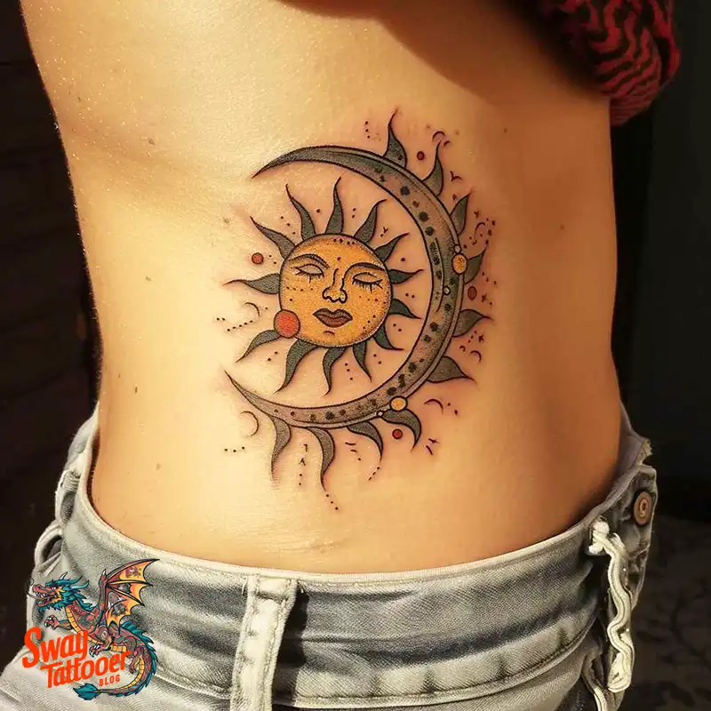 120 Sun and Moon Tattoo Design Ideas: Beauty and Symbolism 67 sun and moon tattoo