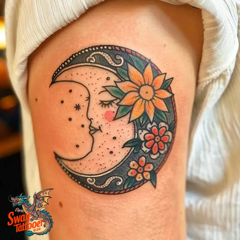 120 Sun and Moon Tattoo Design Ideas: Beauty and Symbolism 63 sun and moon tattoo
