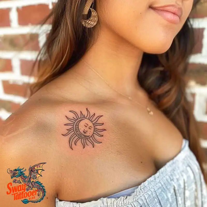 120 Sun and Moon Tattoo Design Ideas: Beauty and Symbolism 37 sun and moon tattoo