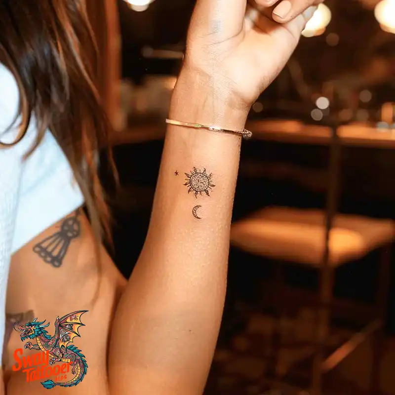 120 Sun and Moon Tattoo Design Ideas: Beauty and Symbolism 32 sun and moon tattoo