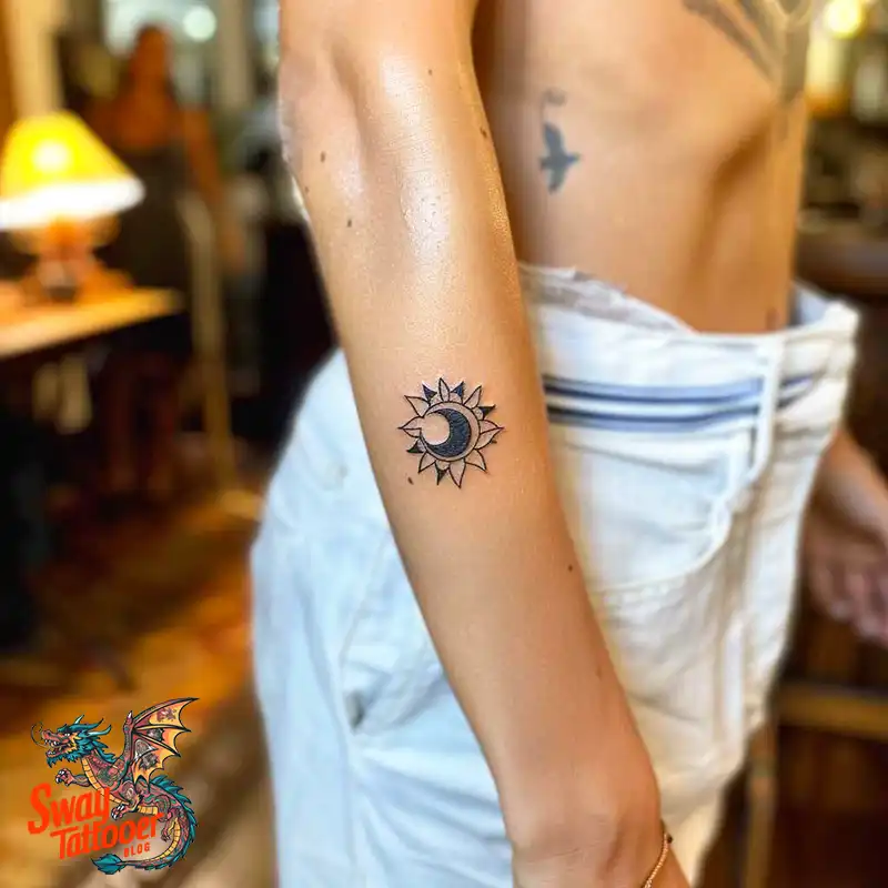 120 Sun and Moon Tattoo Design Ideas: Beauty and Symbolism 31 sun and moon tattoo