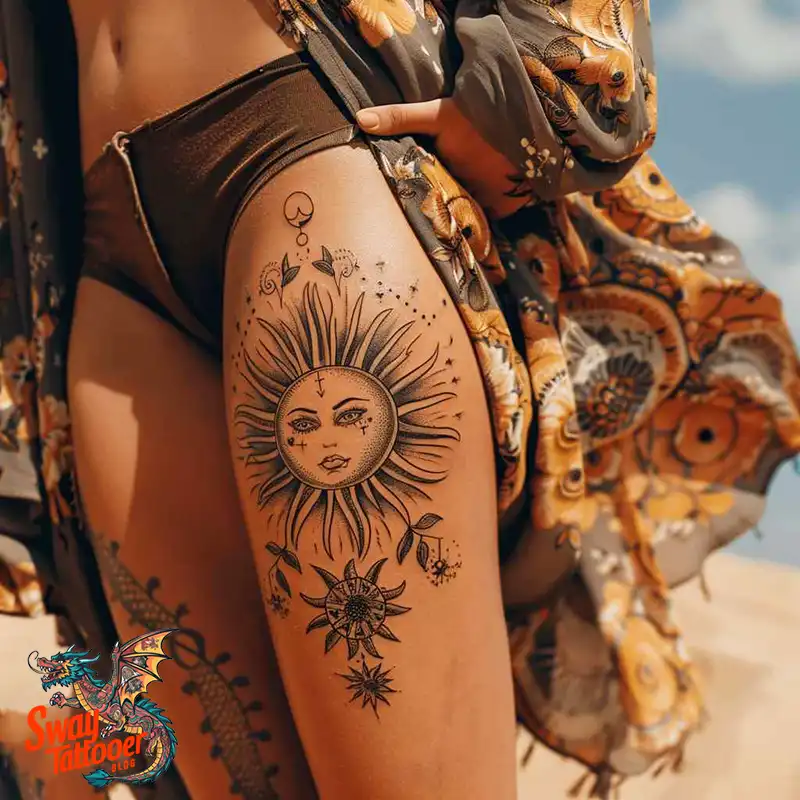 120 Sun and Moon Tattoo Design Ideas: Beauty and Symbolism 28 sun and moon tattoo