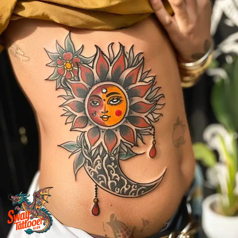 120 Sun and Moon Tattoo Design Ideas: Beauty and Symbolism 26 sun and moon tattoo
