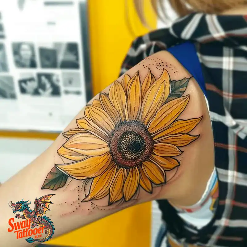 100 Sunflower Tattoo Design Ideas to Brighten Your Skin 78 sunflower tattoo