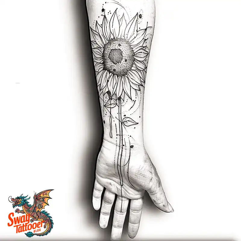 100 Sunflower Tattoo Design Ideas to Brighten Your Skin 95 sunflower tattoo