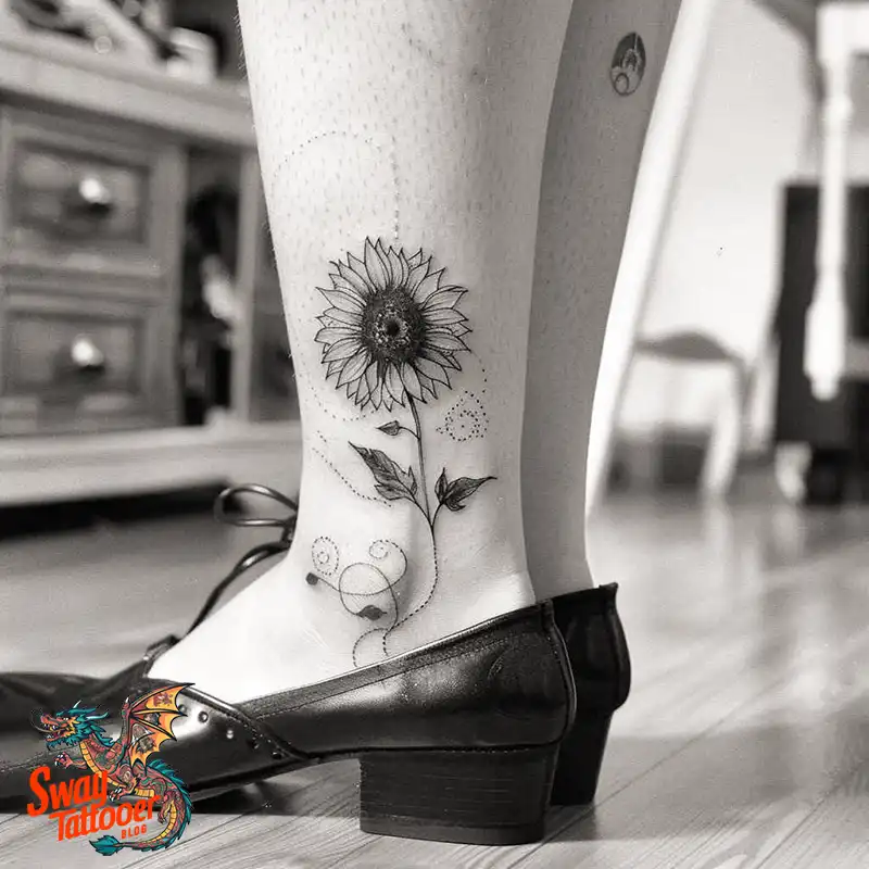 100 Sunflower Tattoo Design Ideas to Brighten Your Skin 59 sunflower tattoo