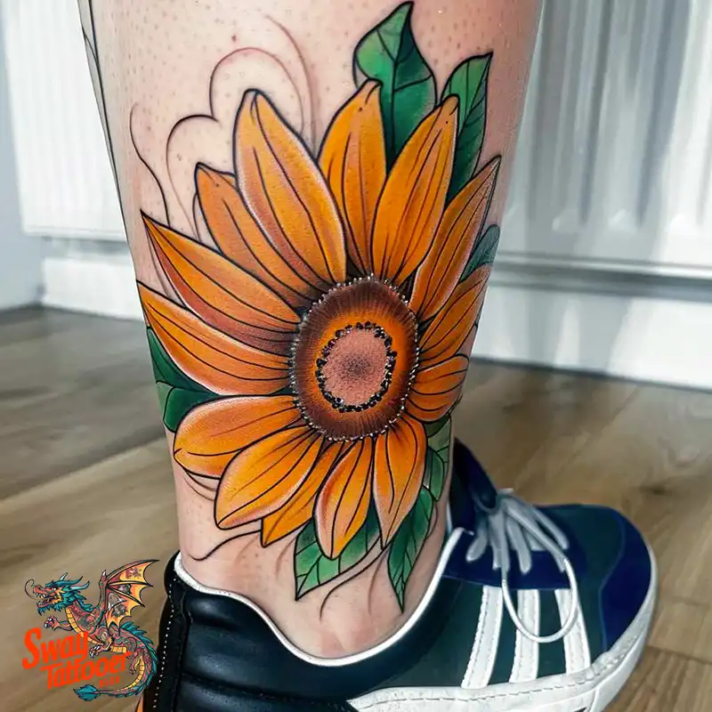 100 Sunflower Tattoo Design Ideas to Brighten Your Skin 54 sunflower tattoo