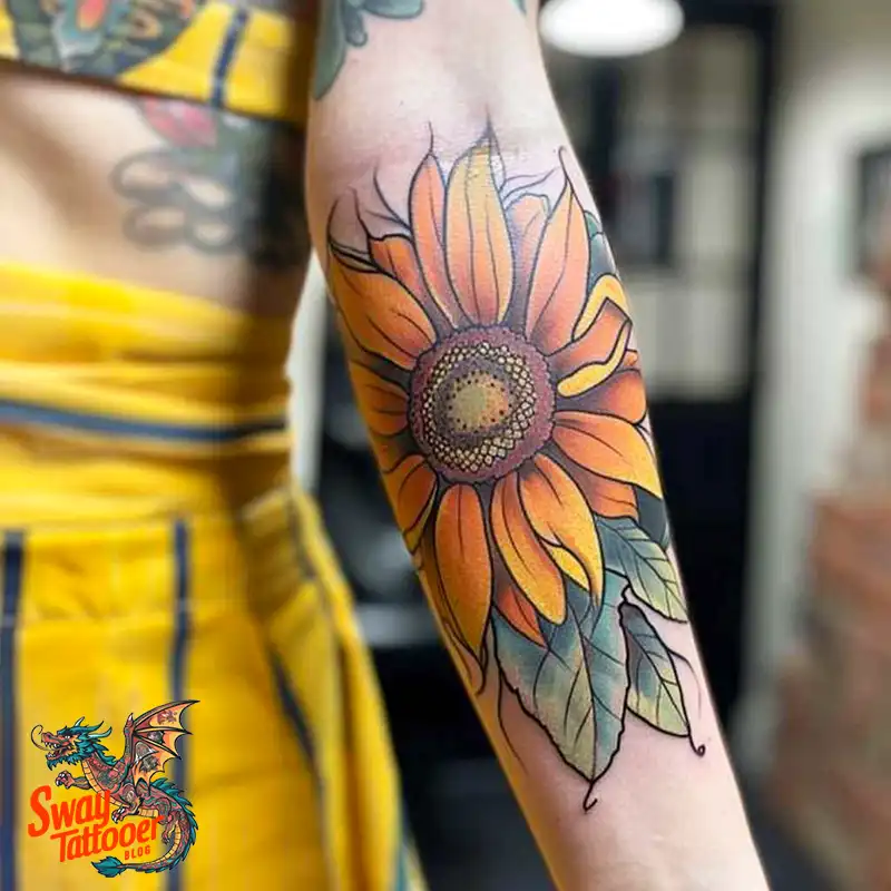 100 Sunflower Tattoo Design Ideas to Brighten Your Skin 46 sunflower tattoo