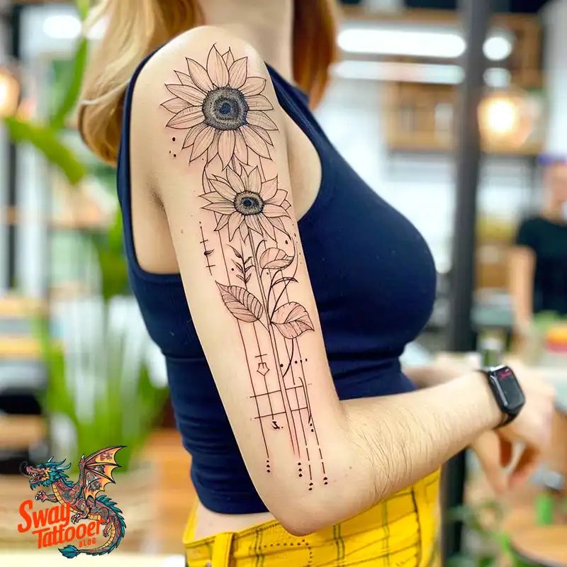 100 Sunflower Tattoo Design Ideas to Brighten Your Skin 43 sunflower tattoo